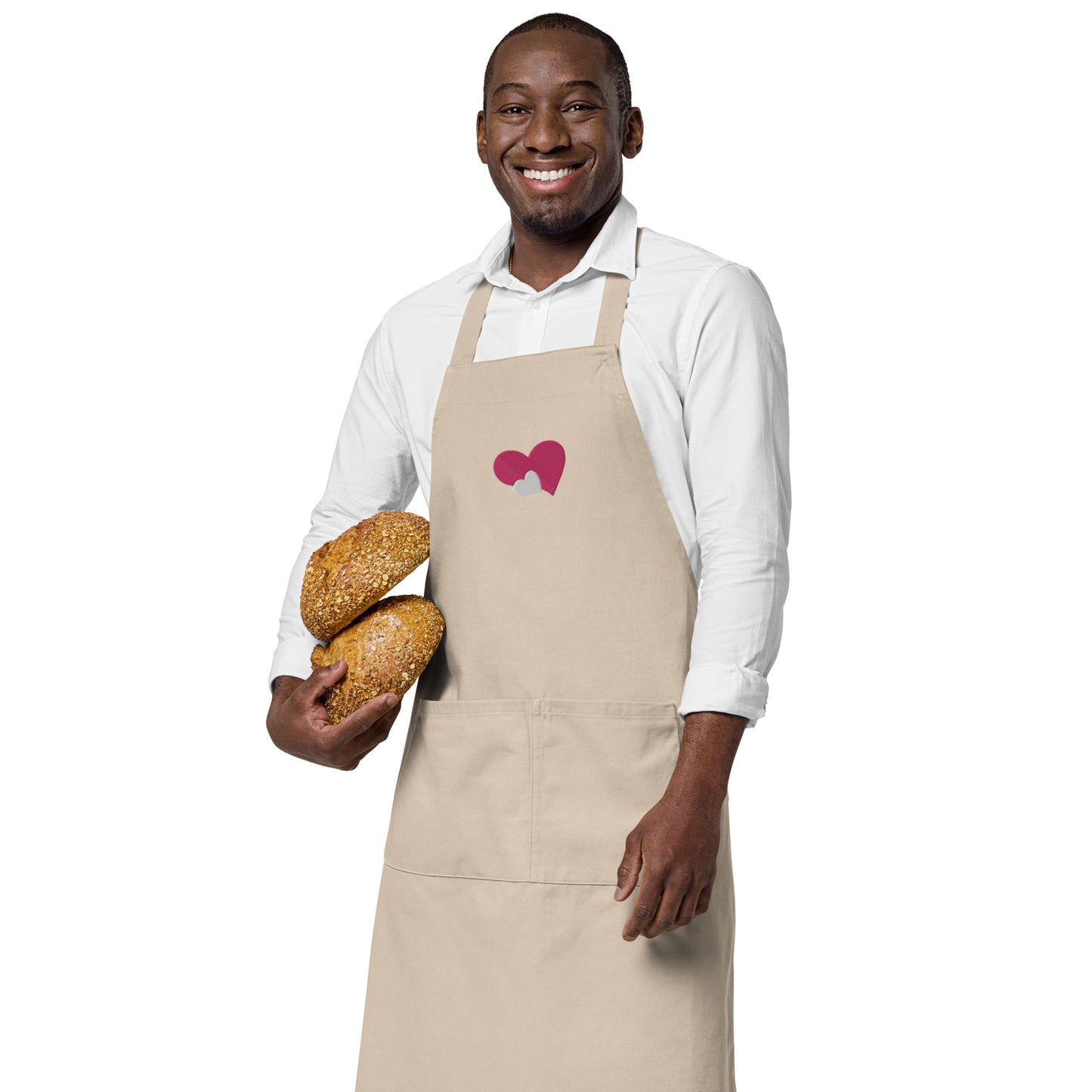 ORGANIC DOUBLE HEART APRON
