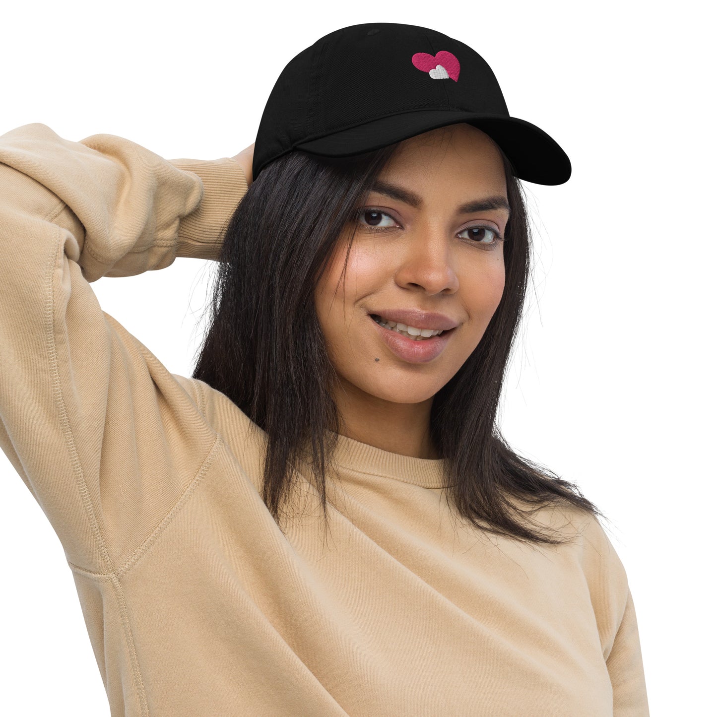 ORGANIC DOUBLE HEART DAD HAT