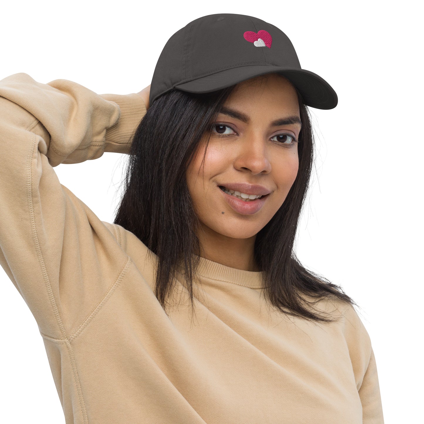 ORGANIC DOUBLE HEART DAD HAT