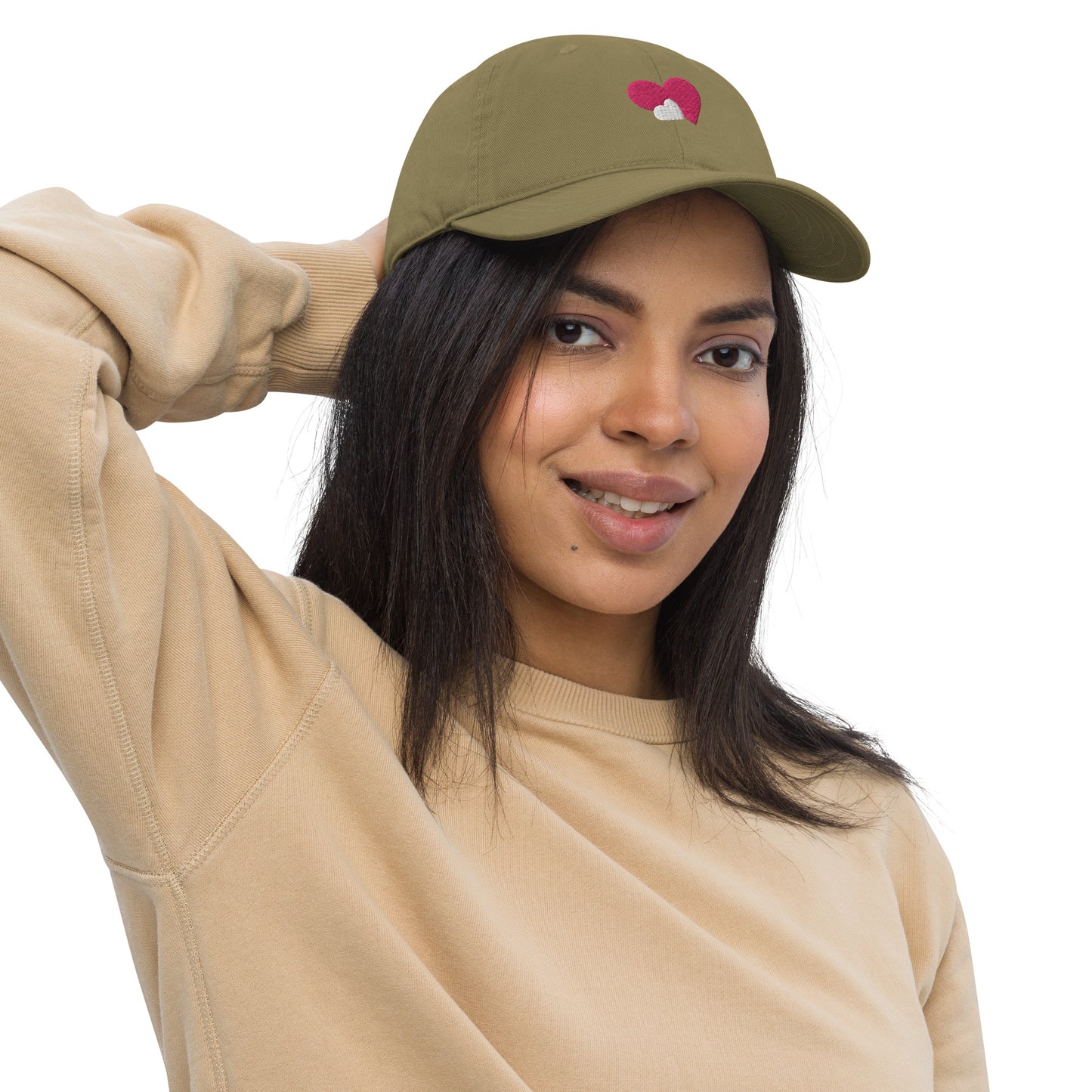 ORGANIC DOUBLE HEART DAD HAT