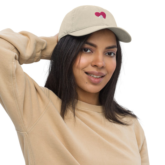 ORGANIC DOUBLE HEART DAD HAT