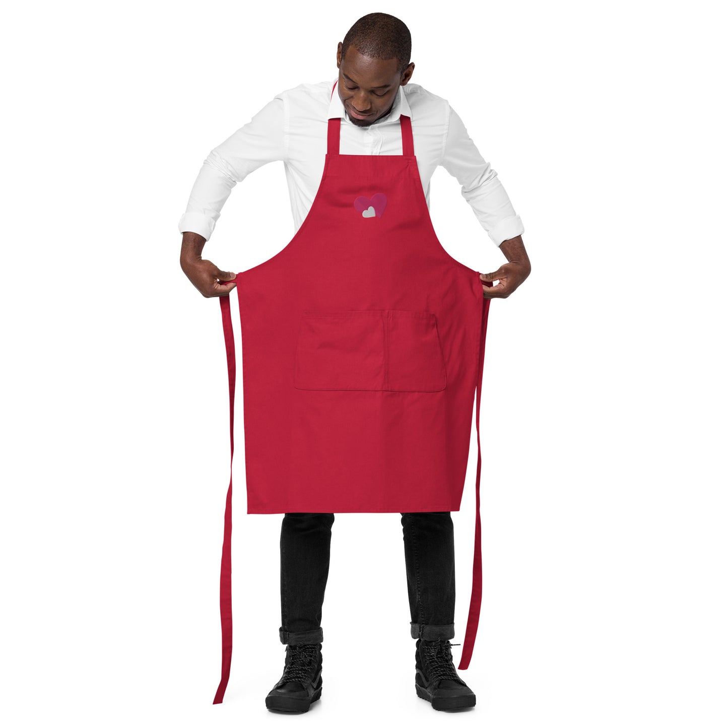 ORGANIC DOUBLE HEART APRON
