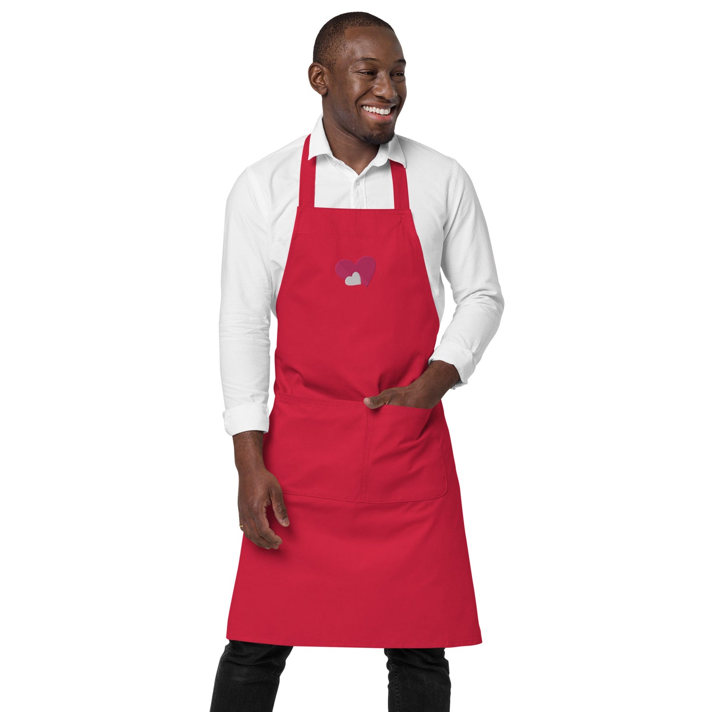 ORGANIC DOUBLE HEART APRON