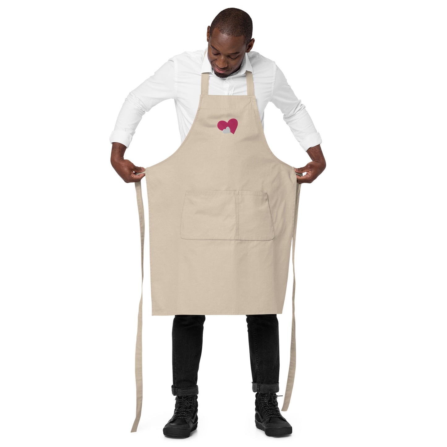 ORGANIC DOUBLE HEART APRON