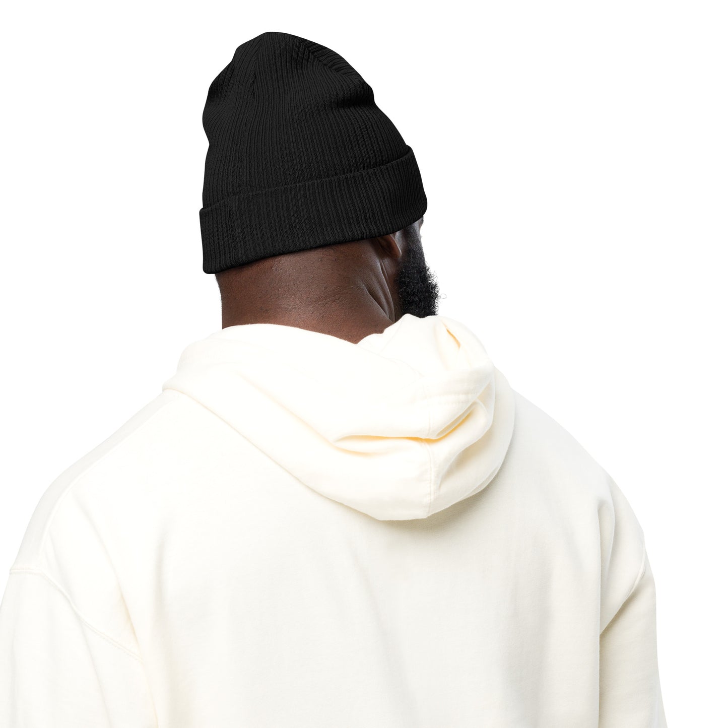 ORGANIC RIBBED DOUBLE HEART BEANIE