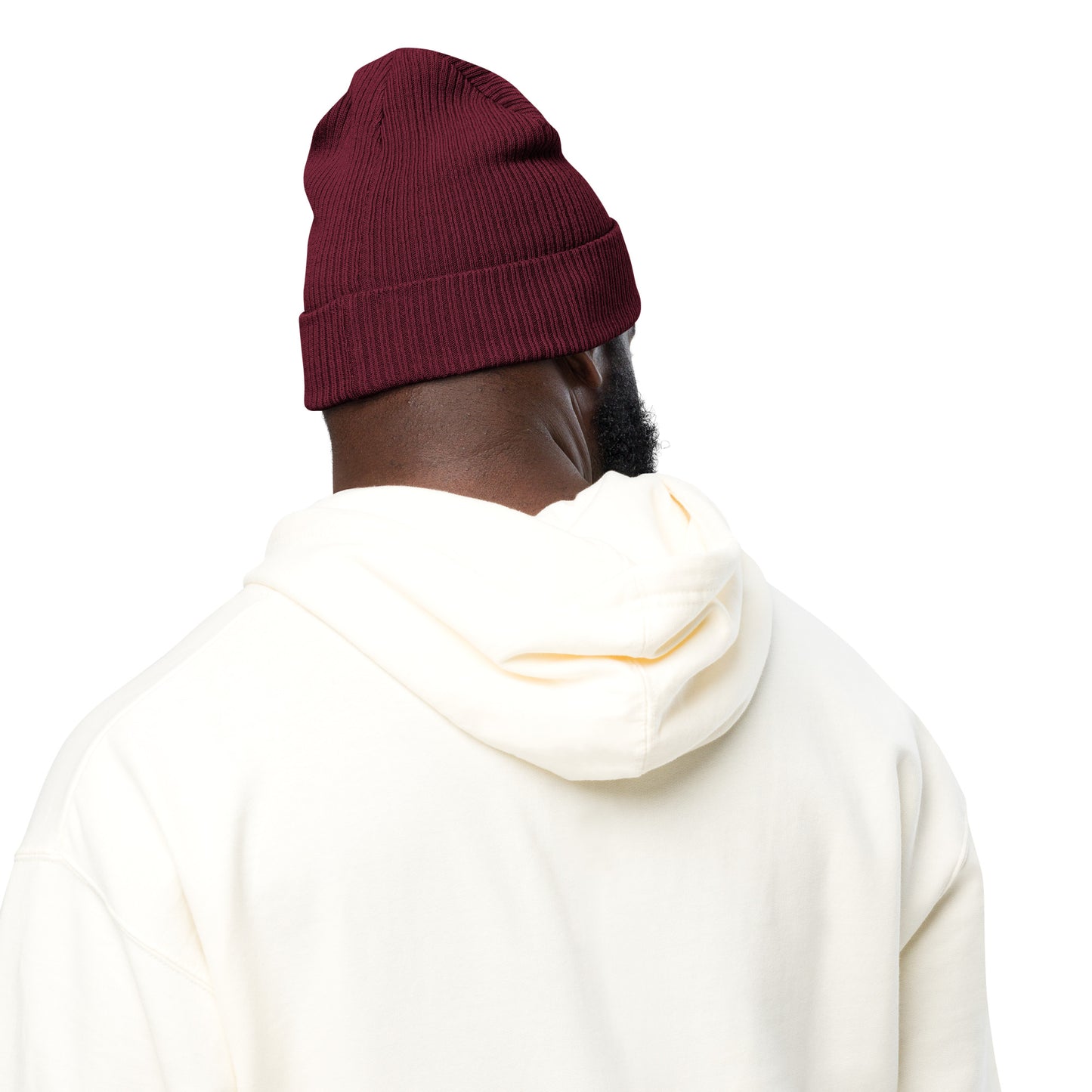 ORGANIC RIBBED DOUBLE HEART BEANIE