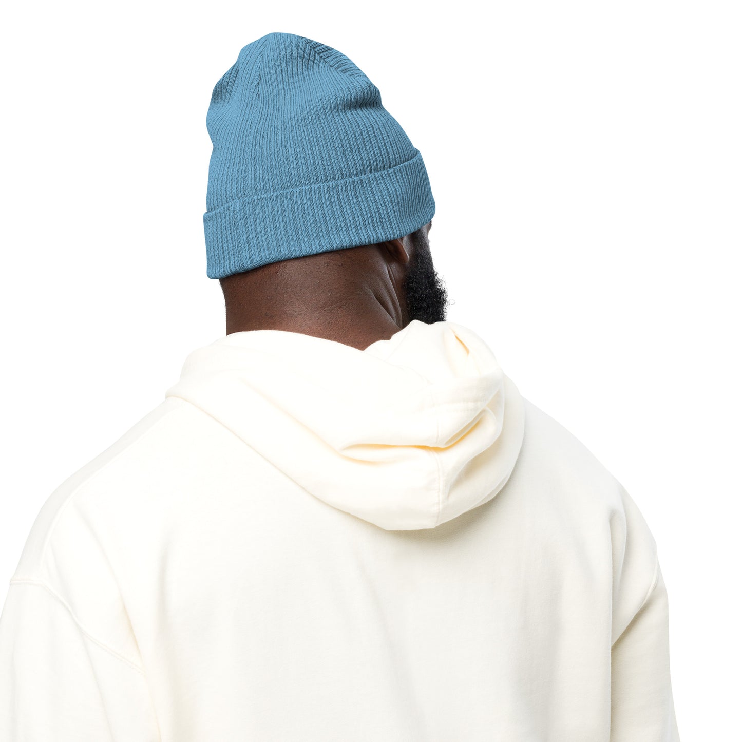 ORGANIC RIBBED DOUBLE HEART BEANIE