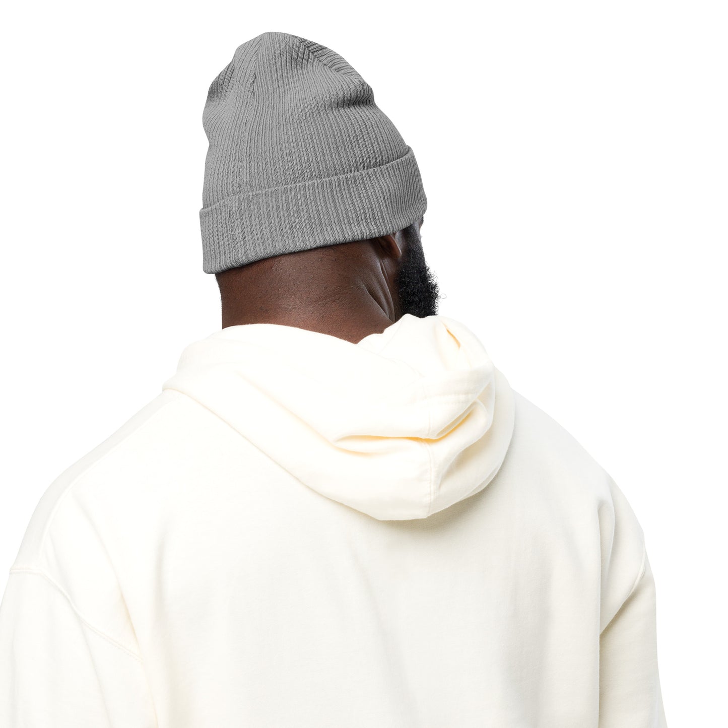ORGANIC RIBBED DOUBLE HEART BEANIE
